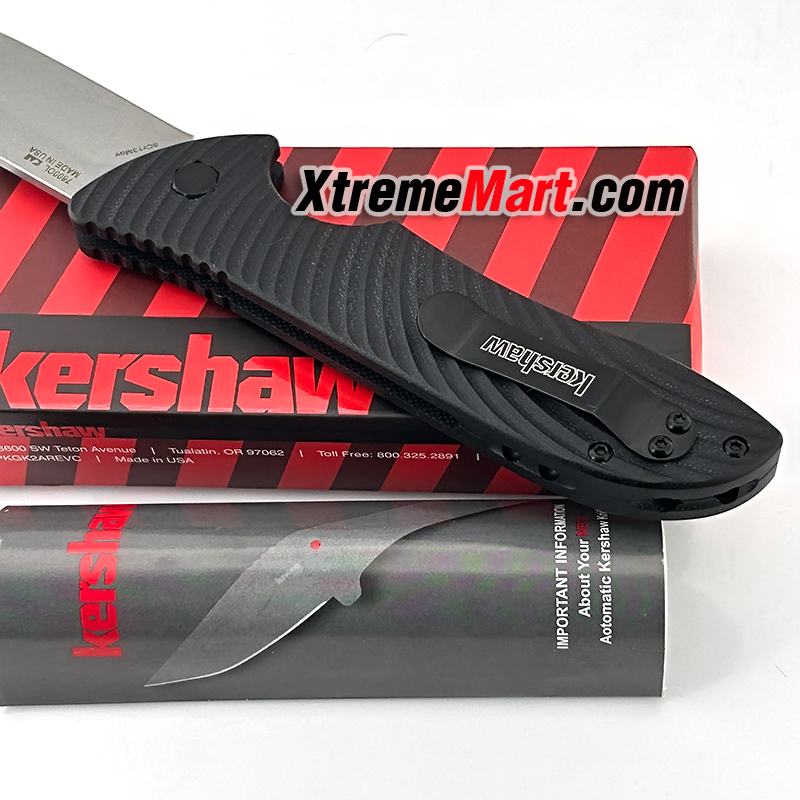 มีดพับ Kershaw7600 ด้ามสีดำ พกพาง่าย ด้ามจับถนัดมือ มีดเดินป่า มีดแคมป์ปิ้ง