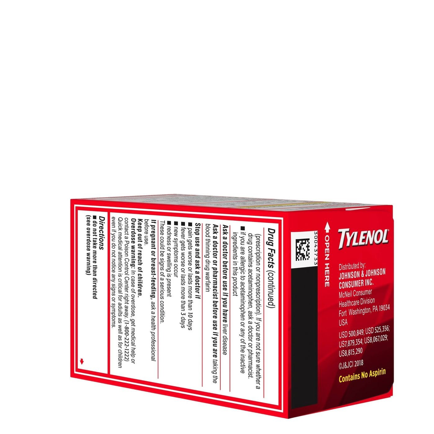 ยาบรรเทาอาการปวดและลดไข้ชนิดเข้มข้น Tylenol Extra Strength RAPID RELEASE Gels (24 Gelcaps)