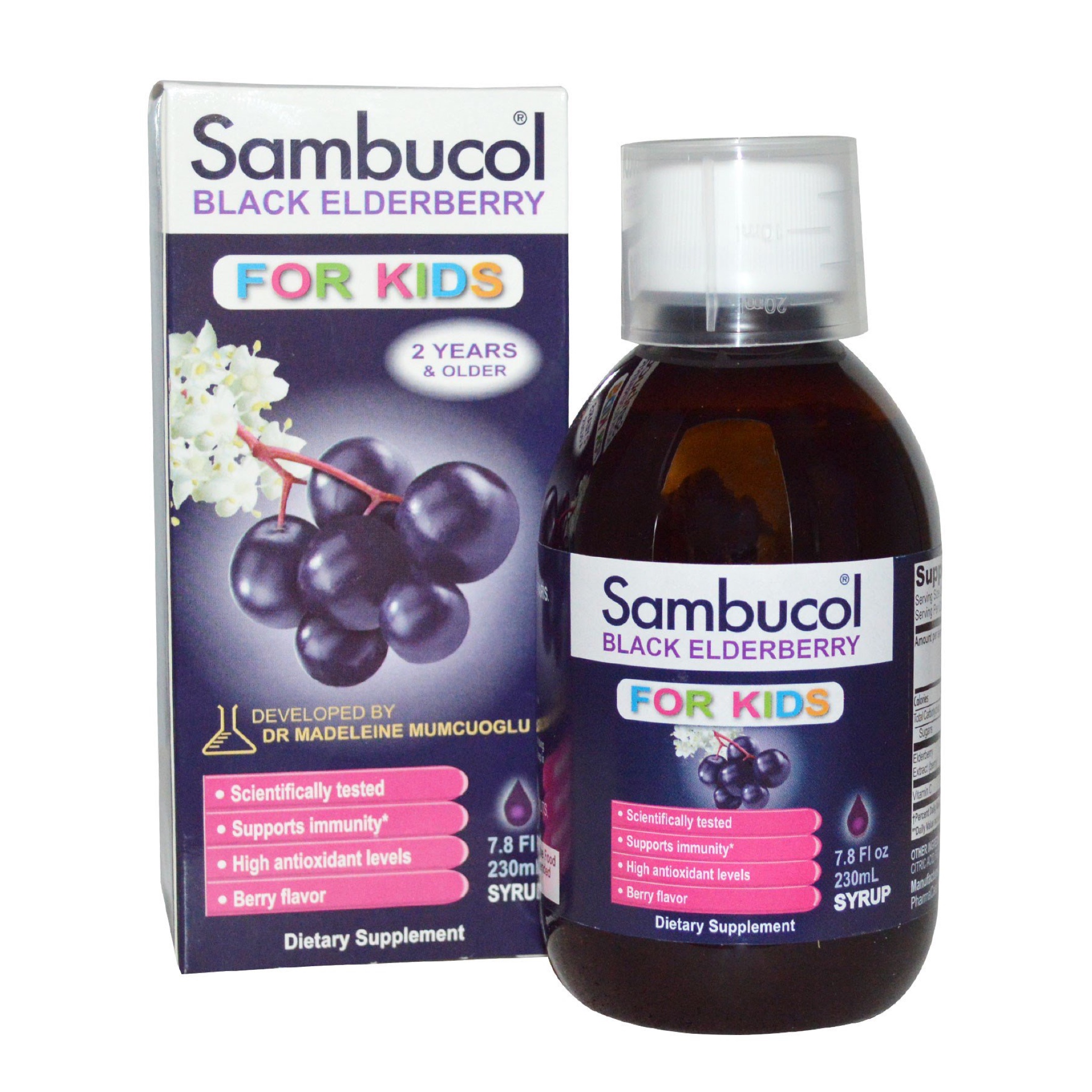 วิตามินเสริมสร้างภูมิคุ้มกันสำหรับเด็ก Sambucol Black Elderberry For Kids