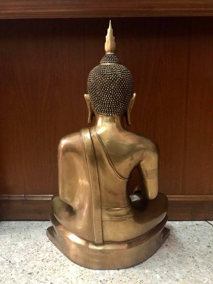 รูปหล่อ พระพุทธรูป อู่ทอง องค์ใหญ่ (หน้าตัก16 นิ้ว ฐานกว้าง17นิ้ว ความสูง26นิ้ว) เนื้อทองเหลือง