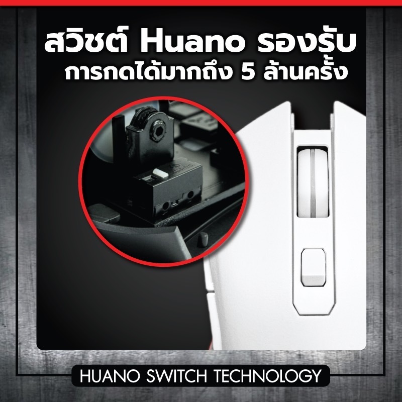 เมาส์มาโคร SIGNO GM-907W Macro Gaming Mouse เมาส์เกมมิ่ง ประกัน 1 ปี - สีขาว