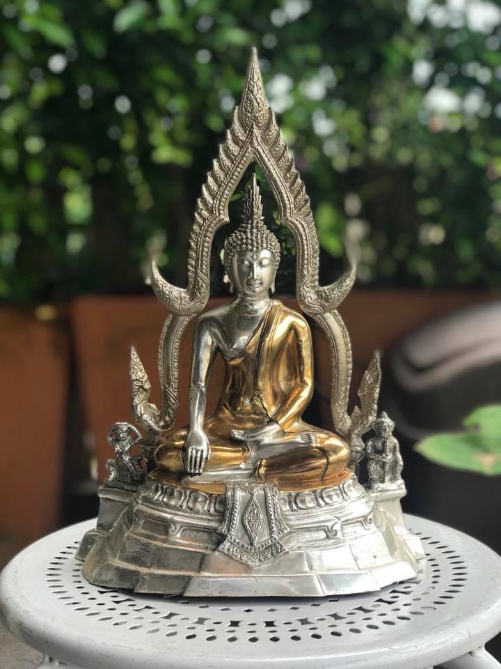 รูปหล่อ พระพุทธชินราช (หน้าตัก5นิ้ว) เนื้อทองเหลือง2กษัตริย์ สามารถถอดซุ้มเรือนแก้วได้