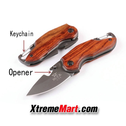 มีดพับ Buck X48 Small Folding Key Knife Outdoor Hiking Backpack Pocket Knives Titanium Multi Tools