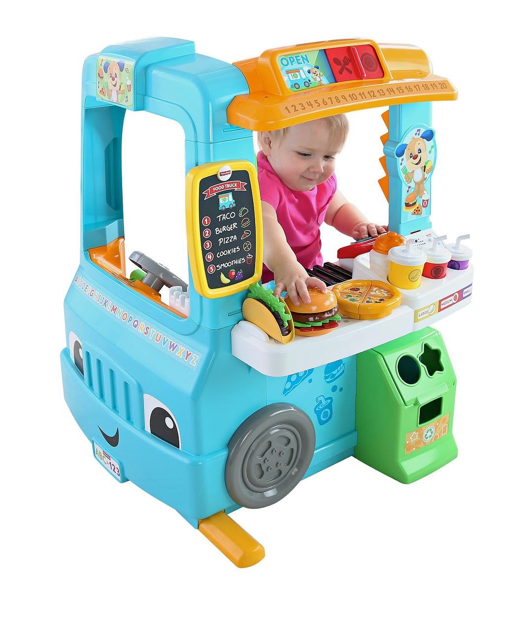 รถขายอาหารจำลองสำหรับเด็กเล็ก Fisher-Price Laugh & Learn Servin' Up Fun Food Truck