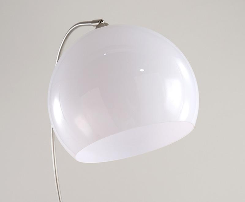 โคมไฟตั้งพื้นทรงโค้งโป๊ะ Acrylic สีขาวทรงกลม 30cm [SH-xd-004]