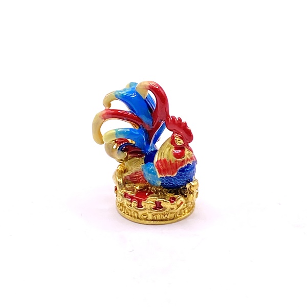 ไก่ฟ้าพญาเลี้ยง ไก่ฟ้ามหาเศรษฐี (เนื้อมหาชนวนลงยาสีอีนาเมล) หลวงตาน้อย สำนักสงฆ์ป่าปวงตึก หลวงปู่ศิลา (หลวงปู่มหาศิลา)