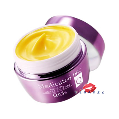 (กระปุกใหญ่ 100g ใหม่ล่าสุด Q10 เข้มข้น) DHC Medicated Quick Gel Moist & Whitening Q 0.3% เจลสูตรใหม่นี้เพิ่มความเนียนใสขาว ครบๆ ไม่เหนอะ ไม่มัน ให้ผลแบบทันใจ วี่ใช้เองแล้วชอบมาก ๆ ค่ะ