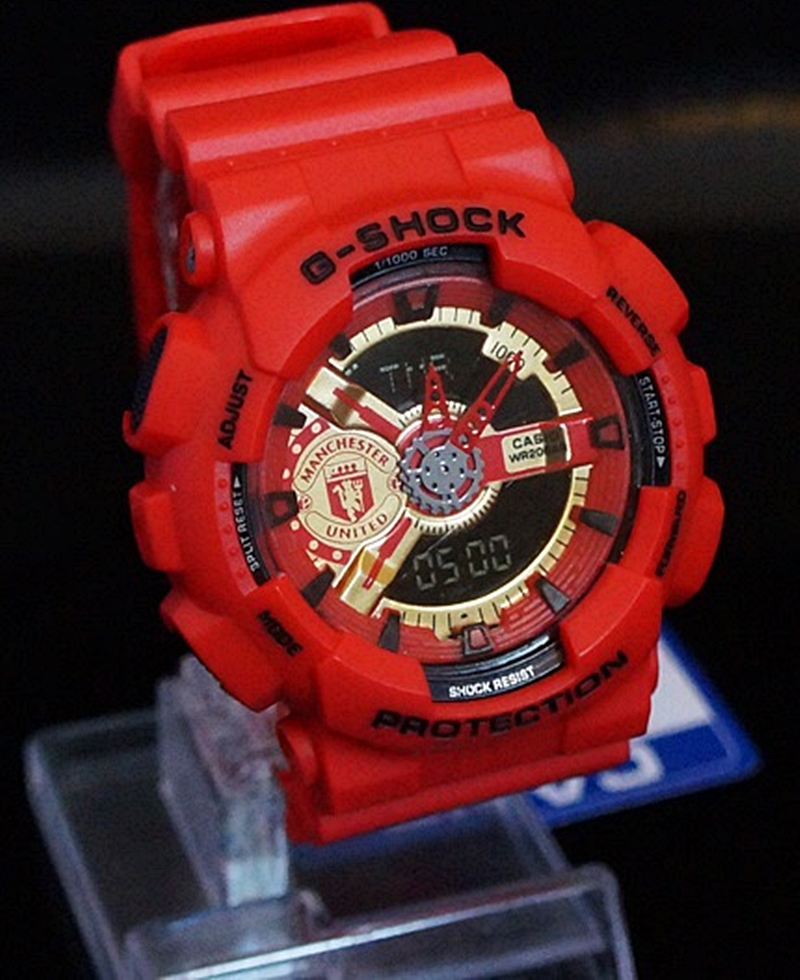 นาฬิกา G-Shock AAA รุ่น Man u สีแดงหน้าปัดทอง 2 ระบบ ทน หาไม่ได้อีกแล้ว ถูกสุดๆ