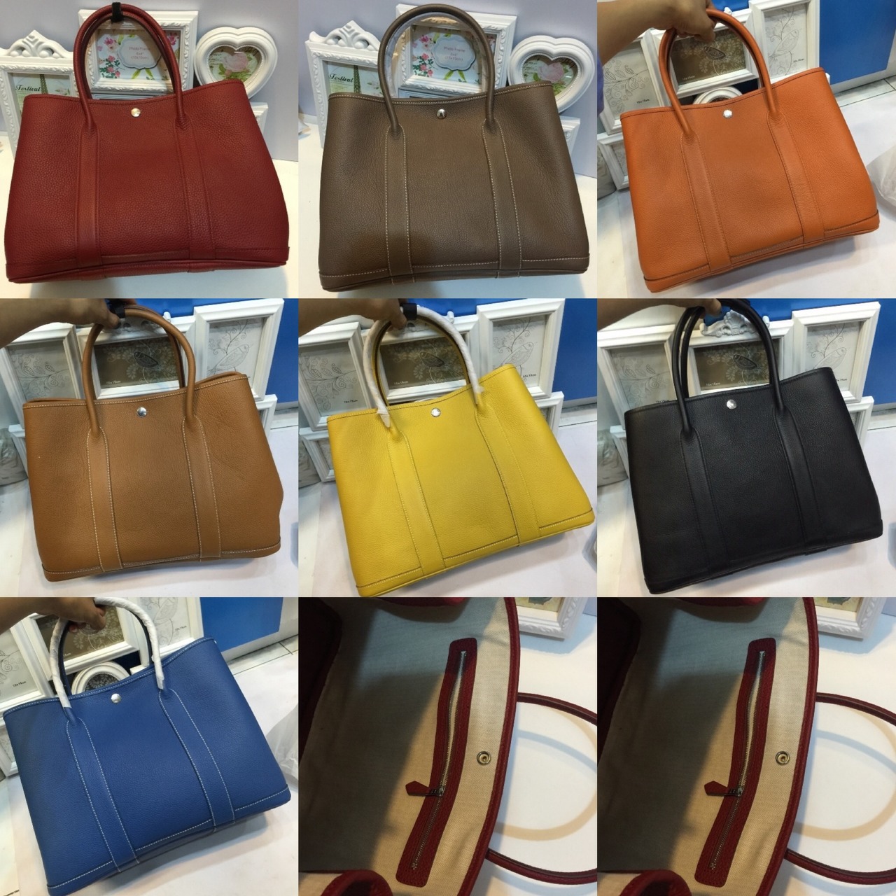 กระเป่า hm garden party togo leather 36 cm