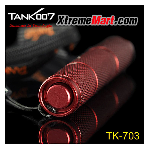 ไฟฉาย TANK007 รุ่น TK-703 หลอดLED Cree XR-E Q5 LED สว่าง 120 Lumens 1 Mode - สีแดง (1*AAA/1*10440)