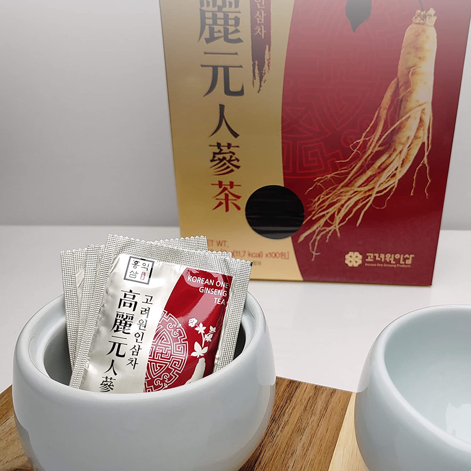 (1 กล่อง 100 ซอง) Korea One Ginseng Tea ชาโสมขาว ชาโสมเกาหลี เครื่องดื่มบำรุงสุขภาพ ดื่มยามเช้า ช่วยให้สดชื่น