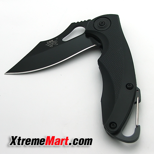 มีดพับ Sanrenmu 7033 LUI-PH Stainless Folding Survival Knife High Performance Blade 65 mm Original steel color with black G10 handle new looking