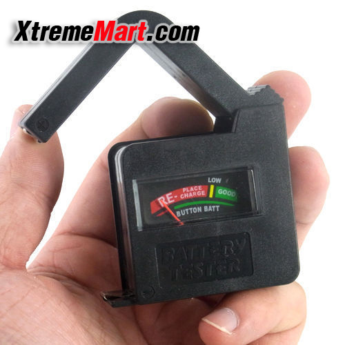 เครื่องวัดระดับแบตเตอรี่ Battery Volt Tester AA/AAA/C/D/ 1.5V , 9V Rectangular and Button Cell Batteries