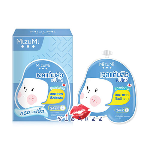 (กล่องฟ้า 6 ซอง) MizuMi Peptide Acne Gel 4g x 6 ซอง มิซึมิ เปปไทด์ แอคเน่ เจล เจลแต้มสิวเปปไทด์ สูตรเร่งด่วน ลดการอักเสบสิว ลดการอักเสบสิวภายใน 24 ชม