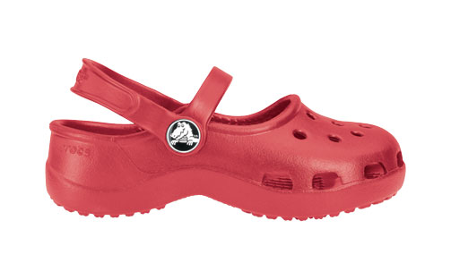 รองเท้า Crocs Girls' Mary Jane สีแดงส้ม Pulse ไซส์ 10/11 ของแท้จากอเมริกา