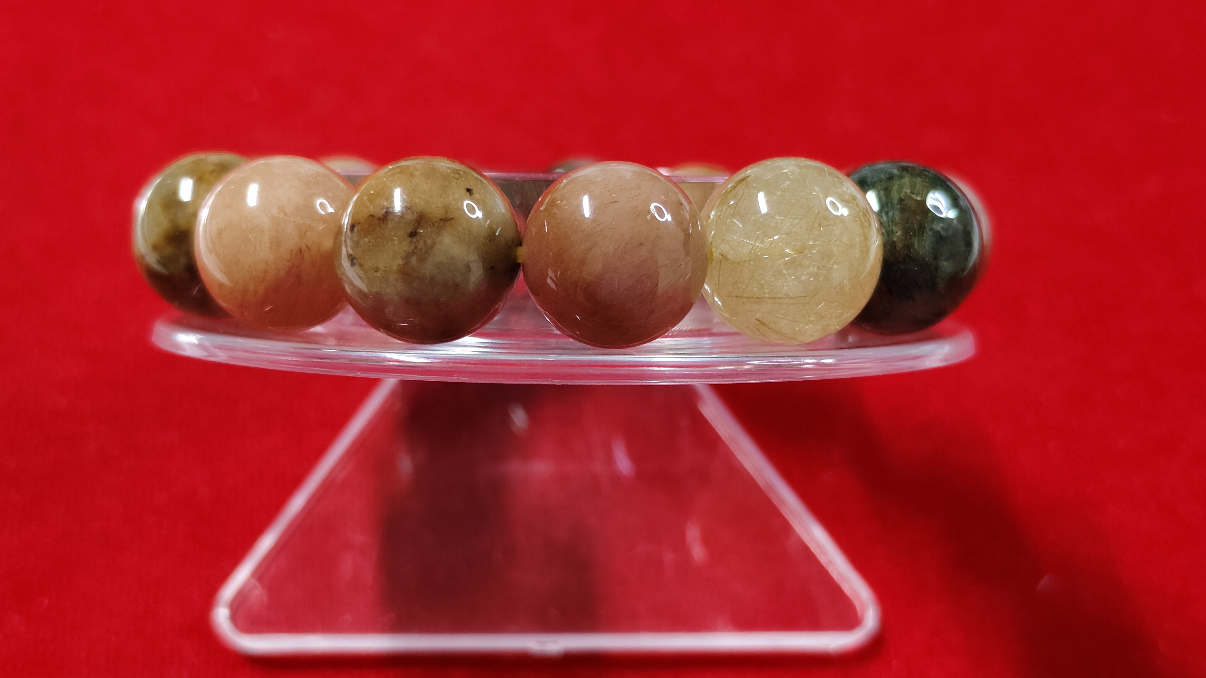 #ข้อมือหินไหมหลากสีรหัสbh-0042