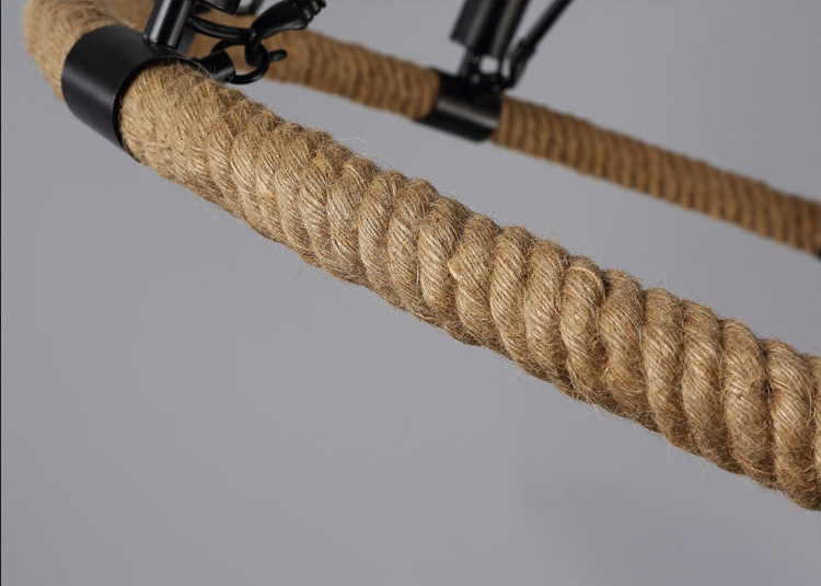 โคมไฟแขวนเพดาน เชือกทรงกลม 2 ชั้น 14 ดวง [DD1020]