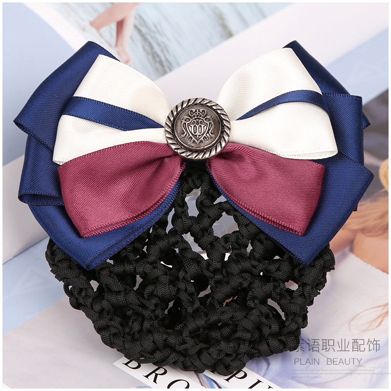 เน็ตติดผม โบว์ติดผม กิ๊ปติดผม โบว์ผูกผม A6211001 สีภาพ