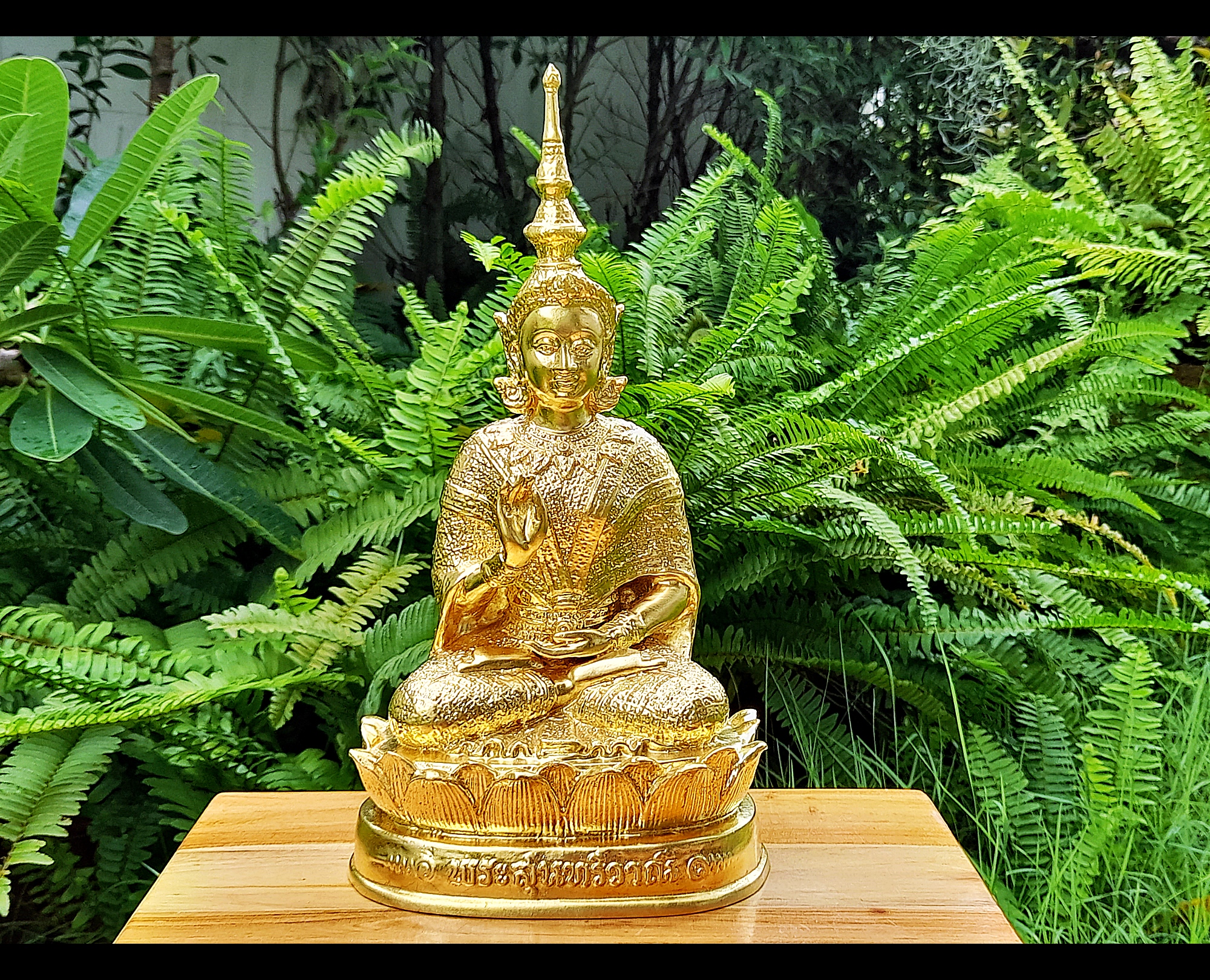 รูปหล่อ พระสุนทรีวาณี(พระสรัสวดี) วัดสุทัศน์ เนื้อทองเหลือง ปิดทองแท้ (ขนาดหน้าตัก5นิ้ว สูง12นิ้ว) #รับประกันแท้