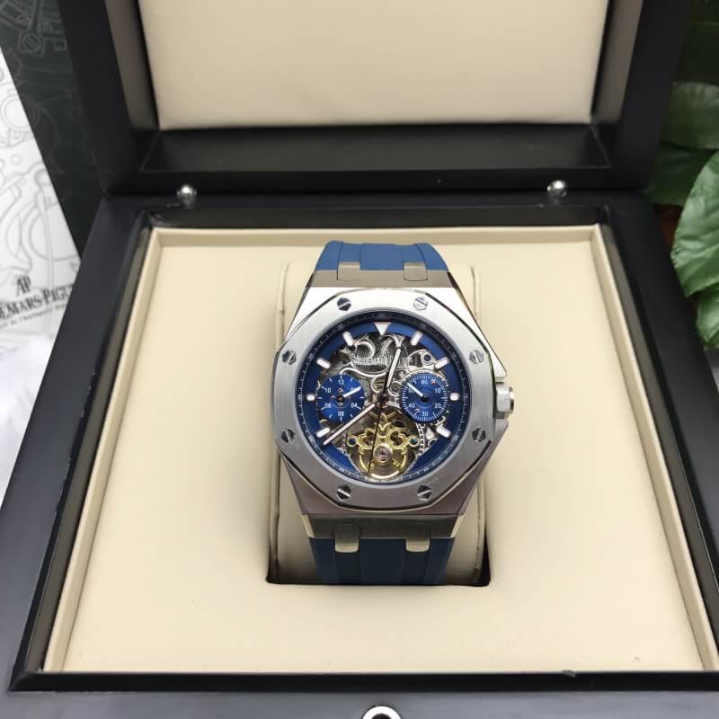 นาฬิกา Audemars Piguet Royal Oak Offshore หน้าปัดสีเงิน สายซิลิโคนแท้