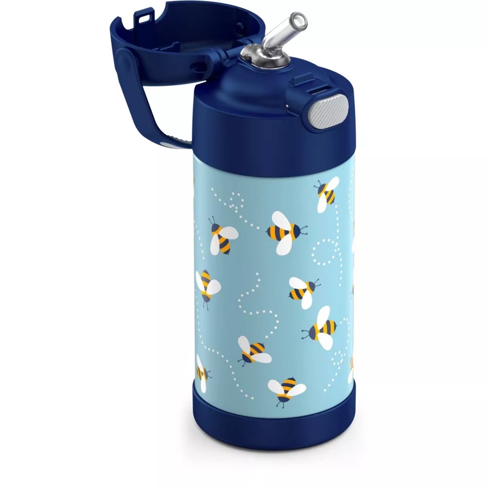 กระติกน้ำสเตนเลสรักษาอุณหภูมิ Thermos Honey Bees FUNtainer Vacuum Insulated Stainless Steel Bottle 12OZ with Bali Handle