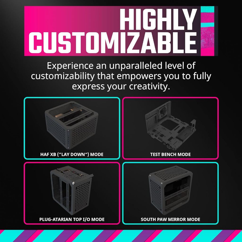 CASE Cooler Master QUBE 500 Flatpack Black Small High Airflow Mid-Tower ATX Qube 500 Flatpack