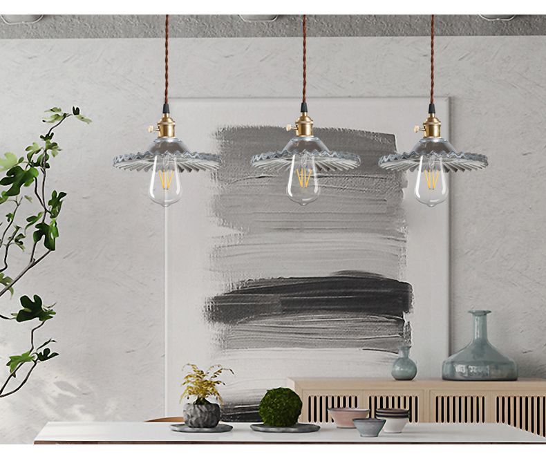 โคมไฟห้อยเพดานหัวเดี่ยว Brass glass 22x6cm [BG22]