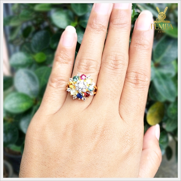 แหวนนพเก้าแท้ ทองแท้ เพชรแท้ เสริมมงคลชีวิตทุกด้าน(สอบถามราคาได้ค่ะ)