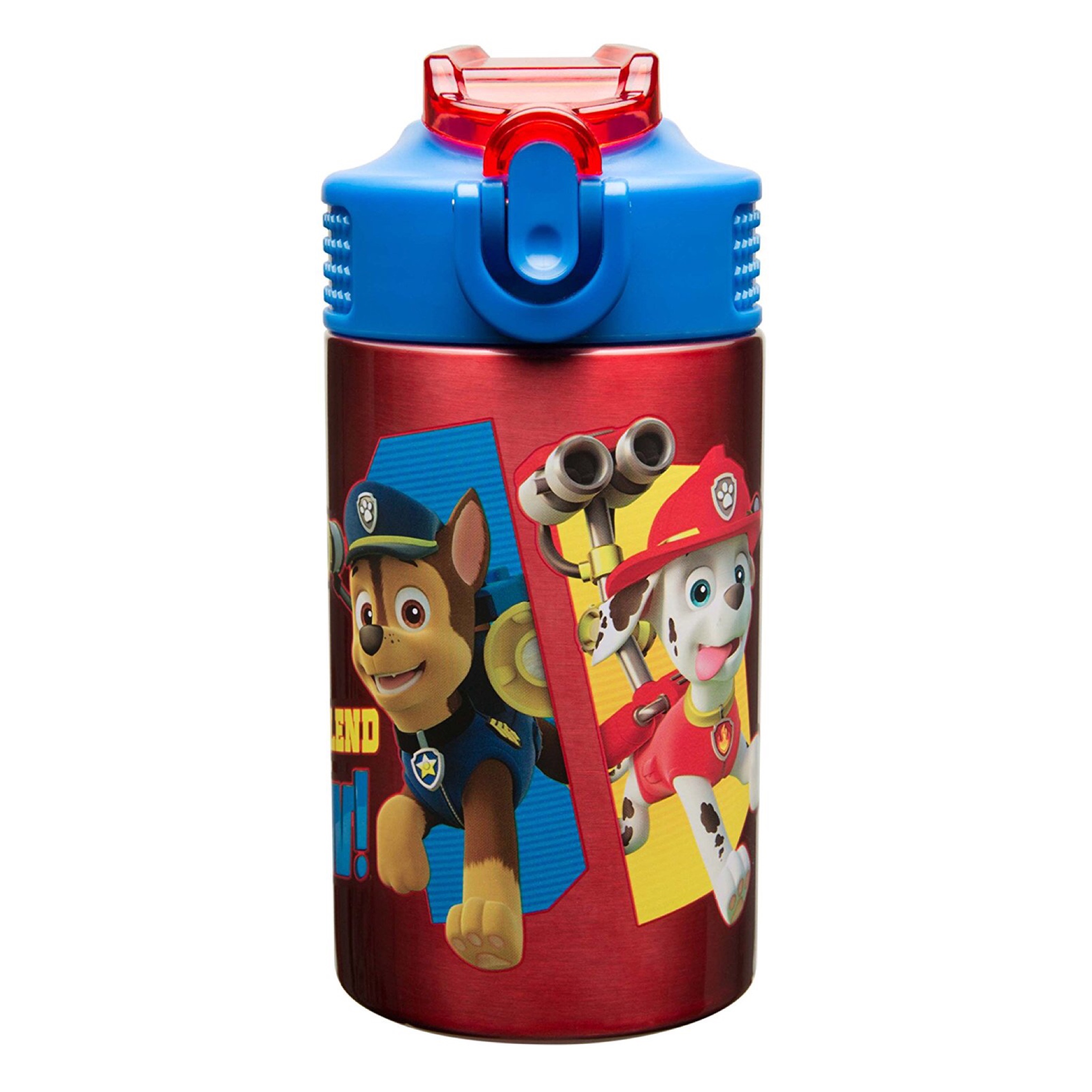 กระติกน้ำสเตนเลสพร้อมหลอดดื่ม Zak! Paw Patrol Stainless Steel Reusable Water Bottle (Red)