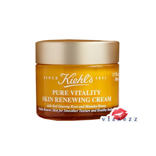 Kiehl's Pure Vitality Skin Renewing Cream 50mL บำรุงผิวให้โกลว์ๆ ด้วยส่วนผสมจากธรรมชาติ มอยซ์เจอไรเซอร์สูตรใหม่ช่วยฟื้นปราการผิว ต้านการสูญเสียความชุ่มชื้น