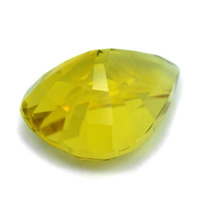 Natural Tourmaline (Untreated) พลอยทัวมาลีน ไม่ผ่านการอบ รูปหยดน้ำ หนัก 2.08 กะรัต สีเหลืองทอง หวานสวย เนื้อสะอาดมองตาเปล่าไม่มีตำหนิ