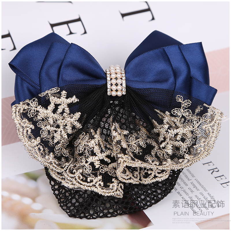 เน็ตติดผม โบว์ติดผม กิ๊ปติดผม โบว์ผูกผม A6211023 สีภาพ