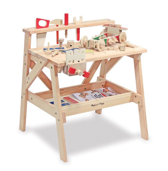 โต๊ะกิจกรรมงานช่างเอนกประสงค์ Melissa & Doug Wooden Project Solid Wood Workbench