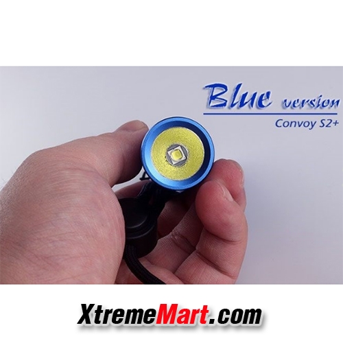 ไฟฉาย Convoy S2+ Blue XML2 U2-1A 7135 x 8 แสงขาว 3/5 โหมด 1000 LM Flashlight (สีฟ้า)