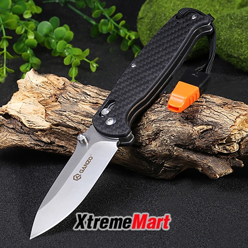 มีดพับ Ganzo G741-1CF-WS Axis Lock Folding Knife - BLACK (ด้ามดำ)