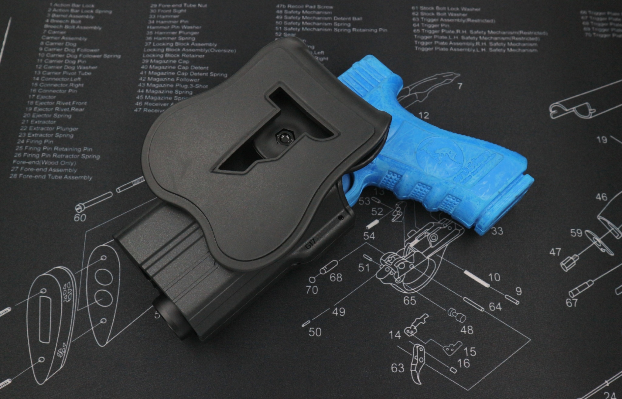 CYTAC thailand ซองพกนอก GL0CK 17 ติดไฟฉาย สามารถใช้กับไฟฉายหลายชนิด (ปลดล็อคนิ้วชี้)