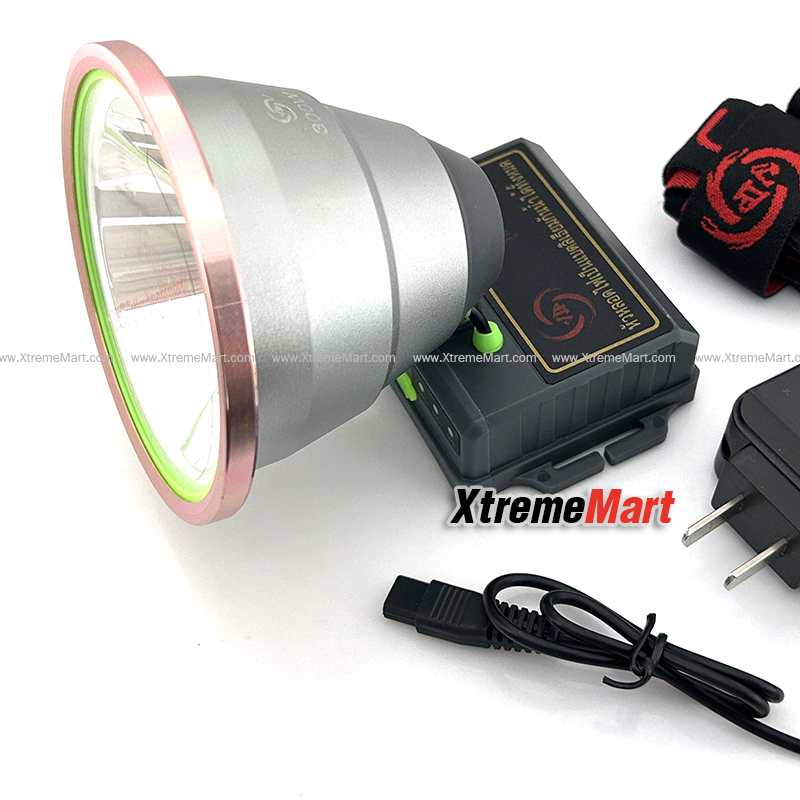 ไฟฉายคาดหัว HD-300W หลอด LED 2000 ลูเมนส์ แสงพุ่ง แรงไกล Rechargable HeadLamp
