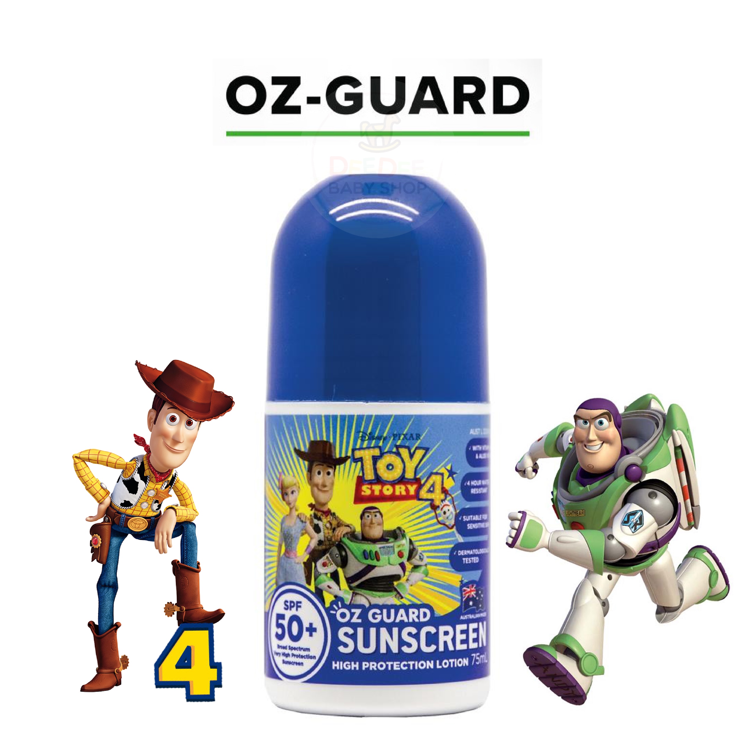 โรลออนกันแดดสำหรับเด็ก OZ-GUARD Disney Toy Story 4 Sunscreen Roll-On SPF50+