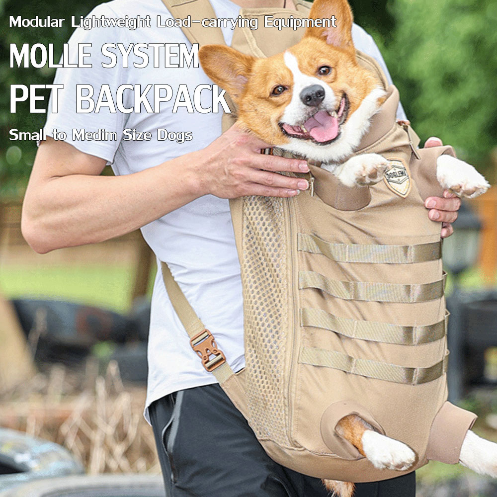 C269 เป้สะพายหลังใส่สุนัข กระเป๋าสัตว์เลี้ยง กระเป๋าเป้ใส่สุนัข MOLLE SYSTEM PET BACKPACK