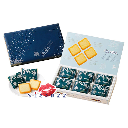 (กล่องเล็ก 18 ชิ้น) Shiroi Koibito Hokkaido Premium Chocolate Blancet ชิโรอิ โคอิบิโตะ คุ้กกี้ของฝากสุดฮิตจากฮอกไกโด