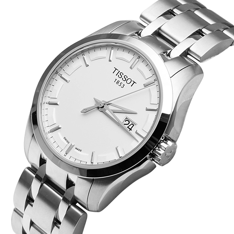 Tissot Men's Couturier T035.410.11.031.00 Silver Stainless-Steel Swiss Quartz Watch