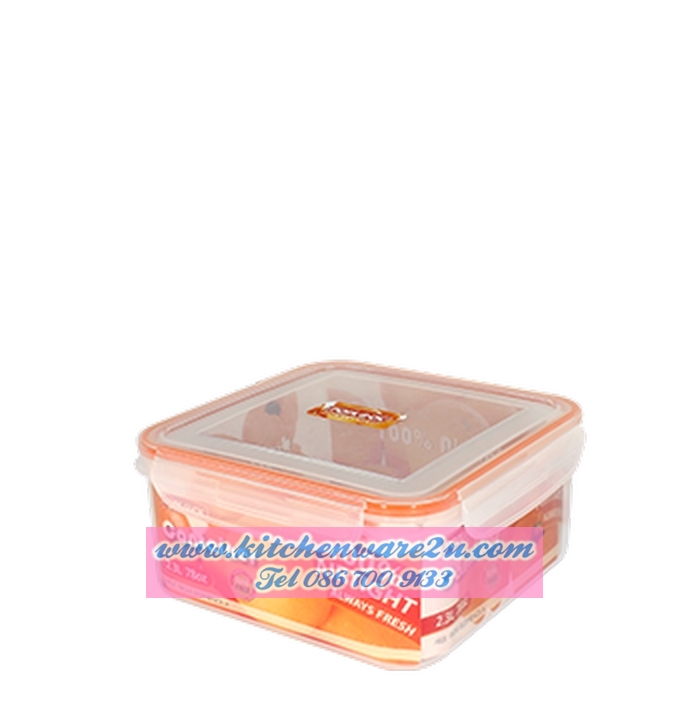P09507 กล่องถนอมอาหารเหลี่ยม POP Lock 2.3 ลิตร (19 x 19 x 9 cm.) เกรดเอ อย่างดี No.9144 ราคาส่งต่อ 1 โหล: 12 ใบ (เฉลี่ย 70 บ/ใบ)