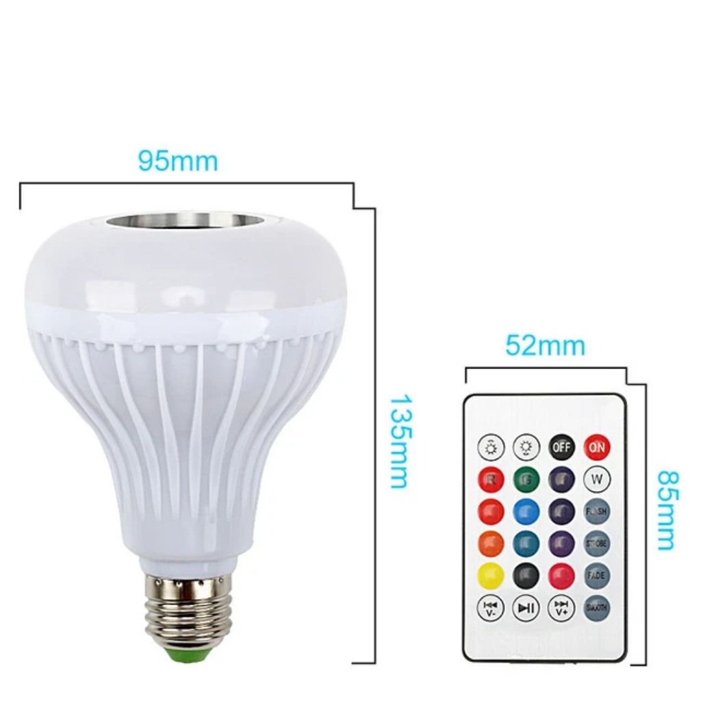 หลอดไฟLEDบลูทูธลำโพงในตัวเปลี่ยนไฟได้ควบคุมด้วยรีโมทคอนโทรล