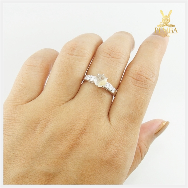 แหวนไหมทองแท้ เงินแท้925 ชุบทองคำขาว ใส่เสริมเสน่ห์ผู้คนรักใคร่