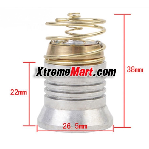 ชุดโคมพร้อมหลอด BLACK-TANK XM-L2 U2 3.7-8.4V 1 โหมด 800ลูเมนส์ สำหรับไฟฉาย SUREFIRE 6P, G2