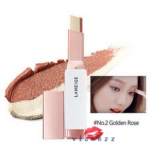 (ลดพิเศษ 45%) Laneige Two Tone Shadow Bar # 2 Golden Rose นวัตกรรมใหม่ล่าสุดจากเกาหลี อายแชโดว์ 2 สี ในแท่งเดียว สะดวก รวดเร็ว แต่ให้ผลลัพธ์การแต่งแต้มดุจมืออาชีพ