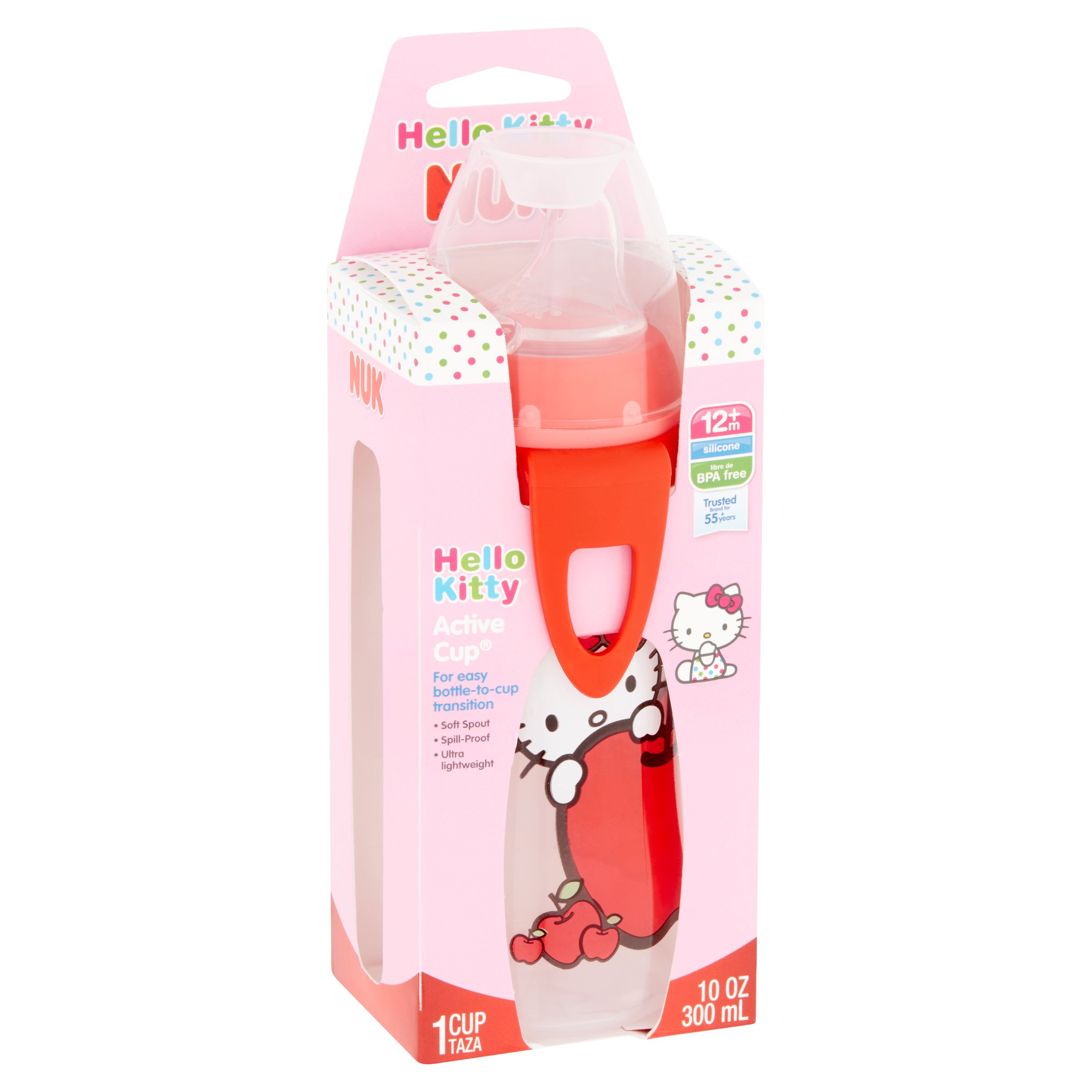 ถ้วยหัดดื่มปลอดสารพิษ Nuk 10-Oz Active Cup (Hello Kitty)