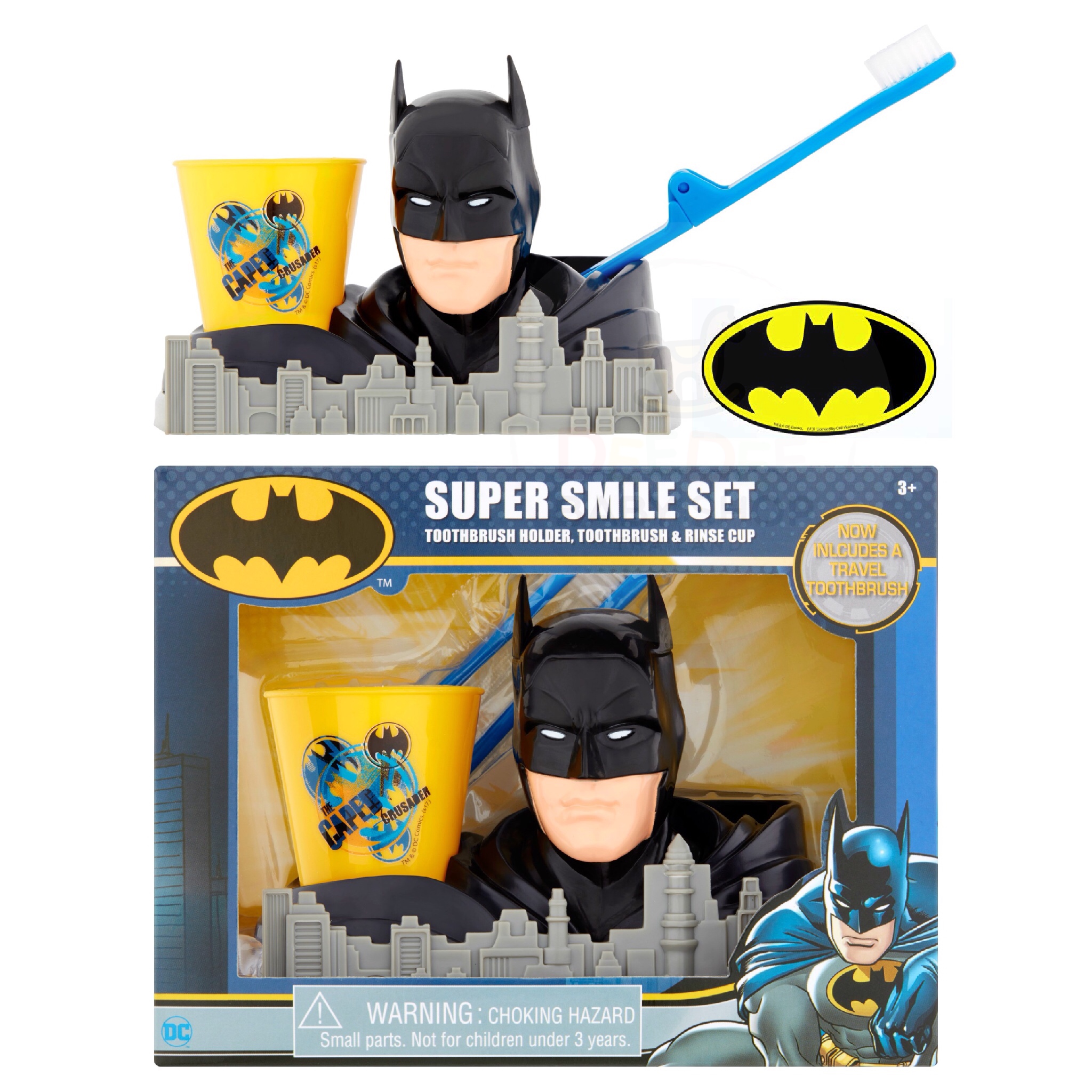 ชุดอุปกรณ์แปรงสีฟันสำหรับเด็ก GBG DC Batman Smile Set