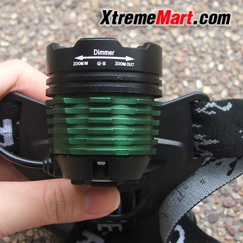 ชุดเซตไฟฉายคาดหัวซูม V2 CREE Q5 1000LM Zoom Headlamp Headlight 18650 x 2