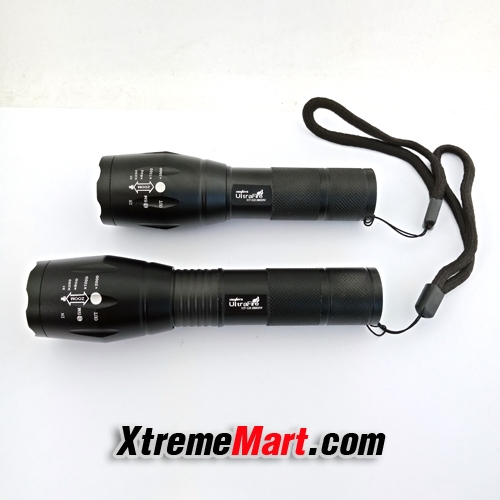 ชุดเซตไฟฉายซูม UltraFire รุ่น CREE XM-L T6-1 1000LM 5 Mode Zoomable LED Flashlight 1x18650